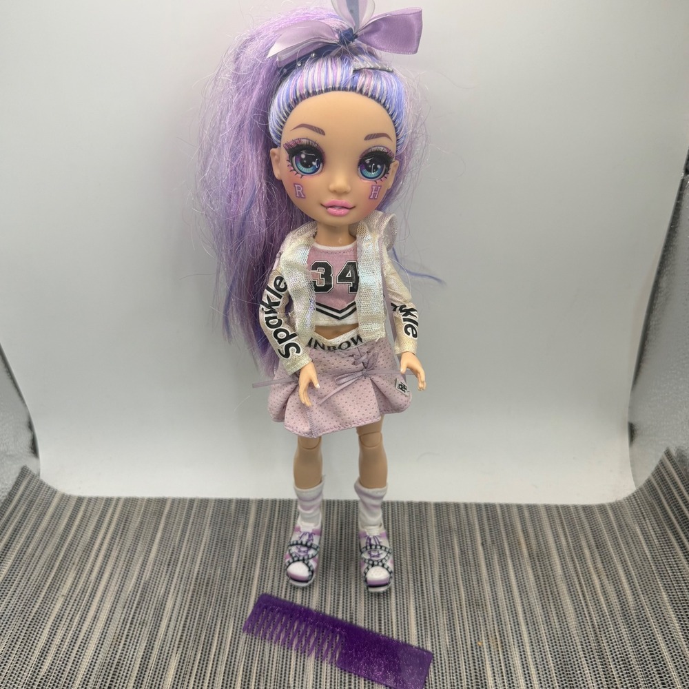 Rainbow High Cheer Violet Willow Doll Purple Fashion Cheerleader Accessories
